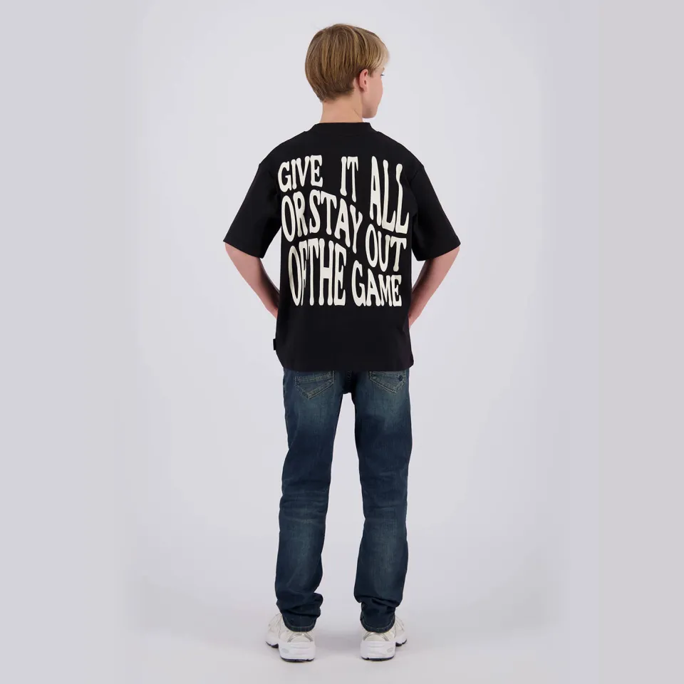 Raizzed boxy T-shirt met backprint zwart, foto 4