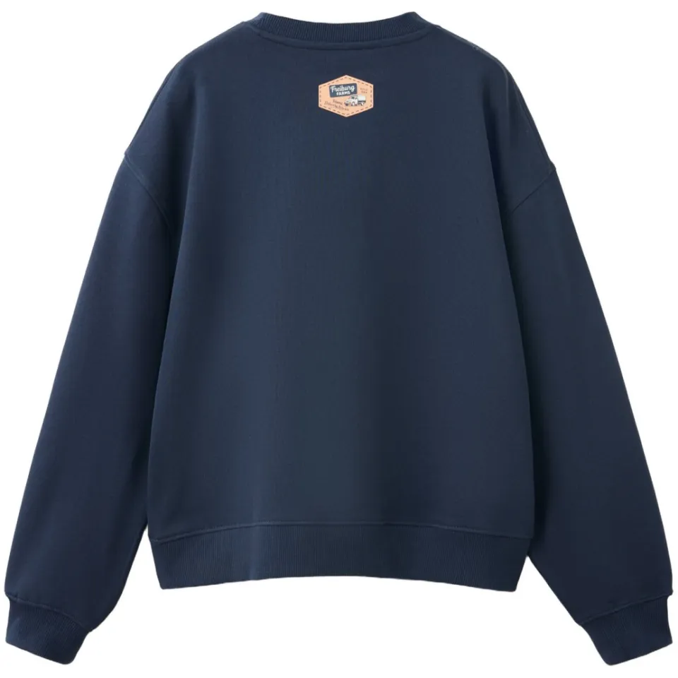 Mango Kids oversized sweater met tekst - marine, foto 2