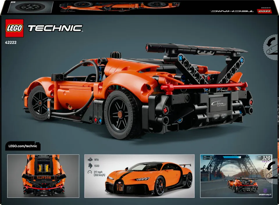 Lego Technic Bugatti Chiron Pur Sport hypercar 42222, foto 3