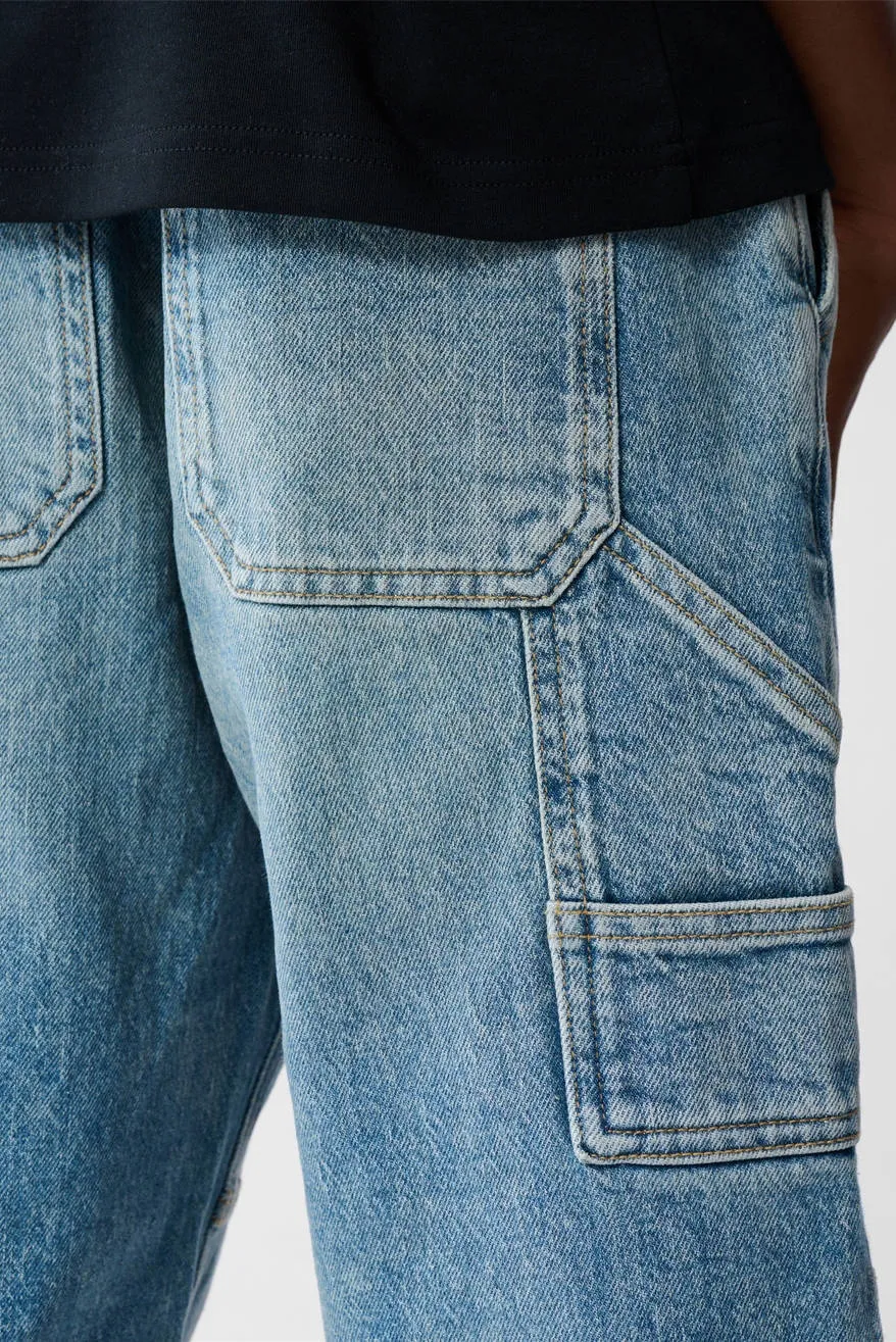 Shoeby waist straight leg jeans light blue denim, foto 7