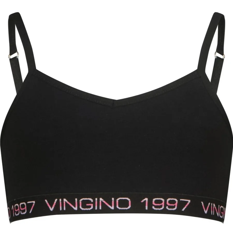 Vingino bh-top zwart/wit, foto 2