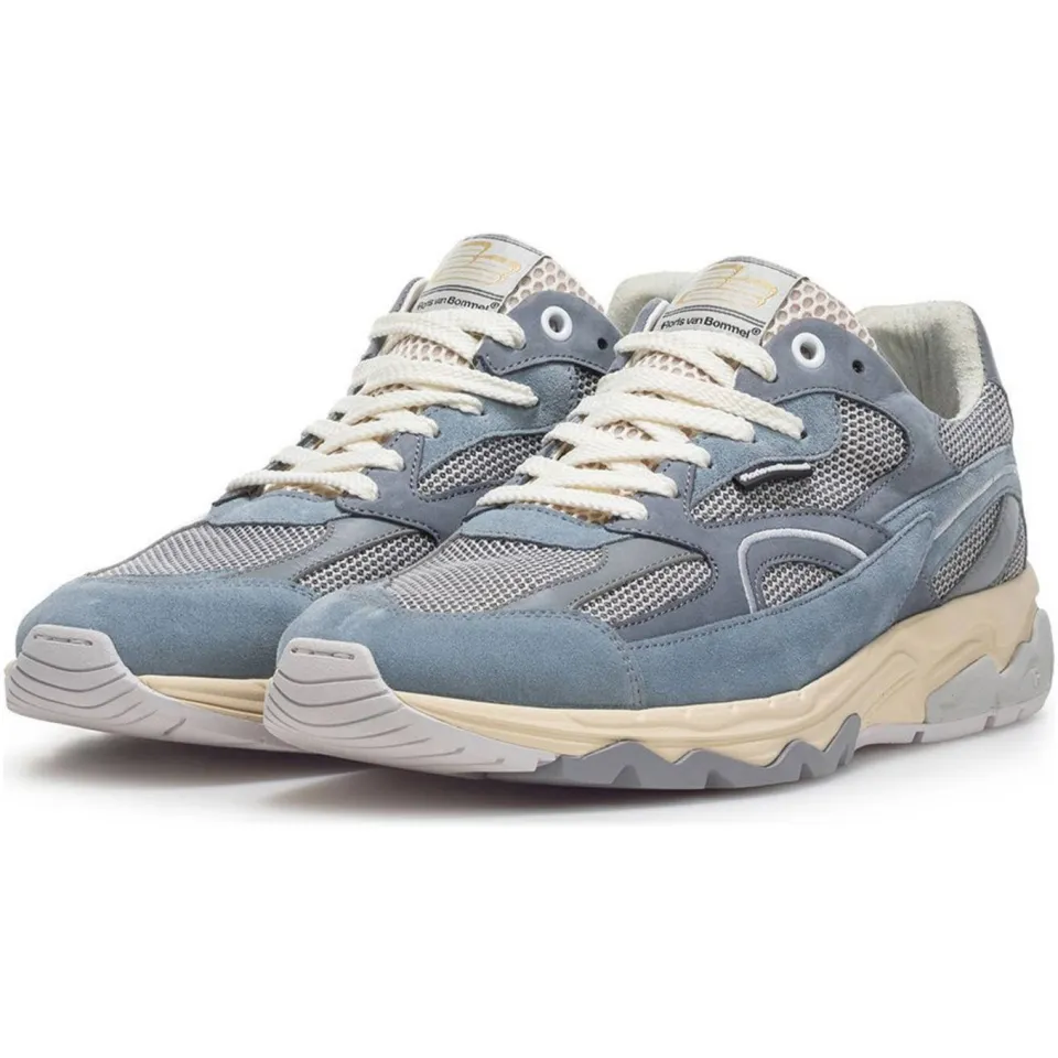 Floris Van Bommel De Rezer 01.22 suède sneakers lichtblauw blauw, foto 4