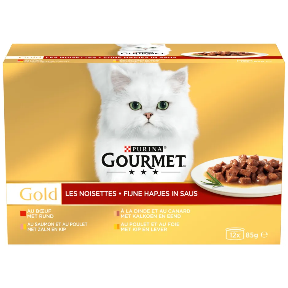 Gourmet Gold Fijne Hapjes natvoer kat in saus multipack, foto 4