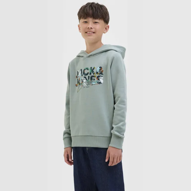 Jack & Jones JUNIOR hoodie groen Zachtgroen
