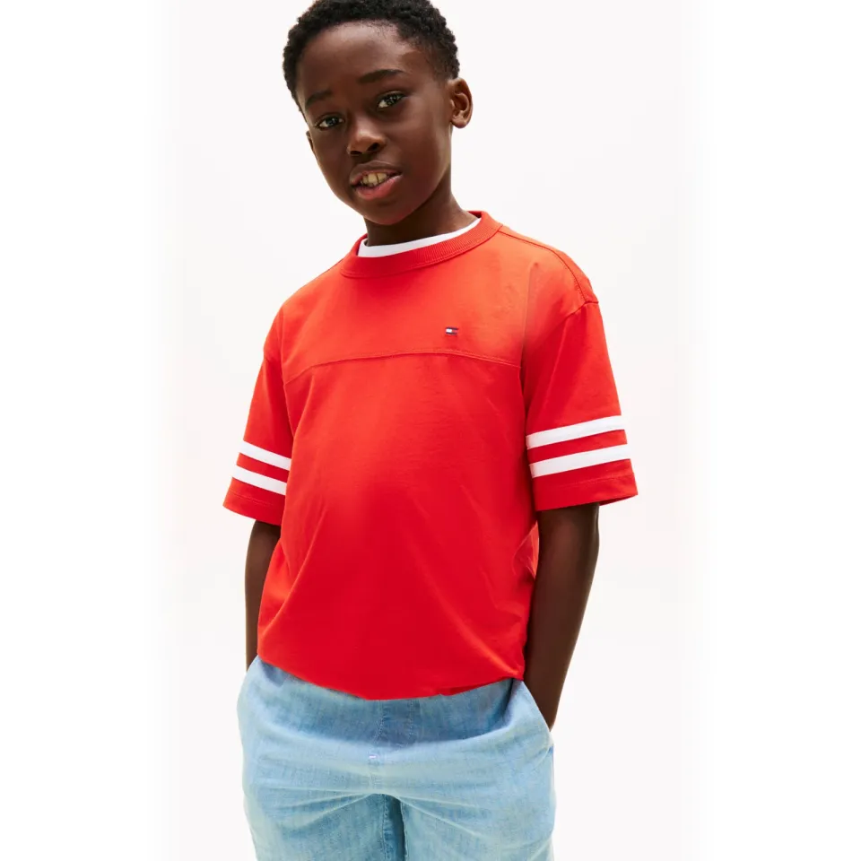 Tommy Hilfiger T-shirt rood Rood/wit