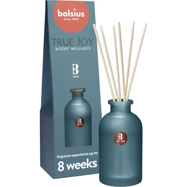 Bolsius geurstokjes True Joy - Woody Wellness - 80 ml blauw