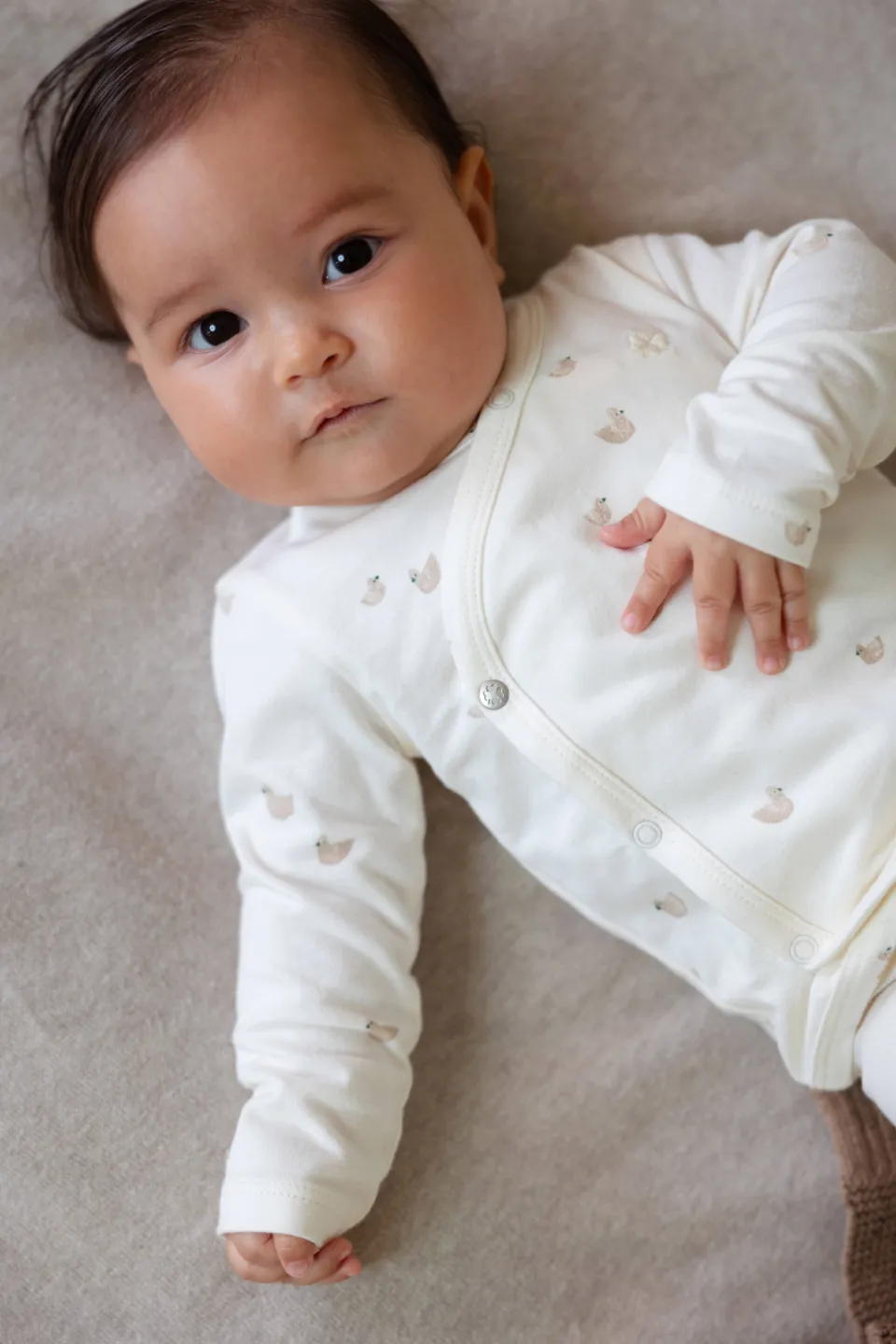 Noppies baby longsleeve ecru met all-over print, foto 7