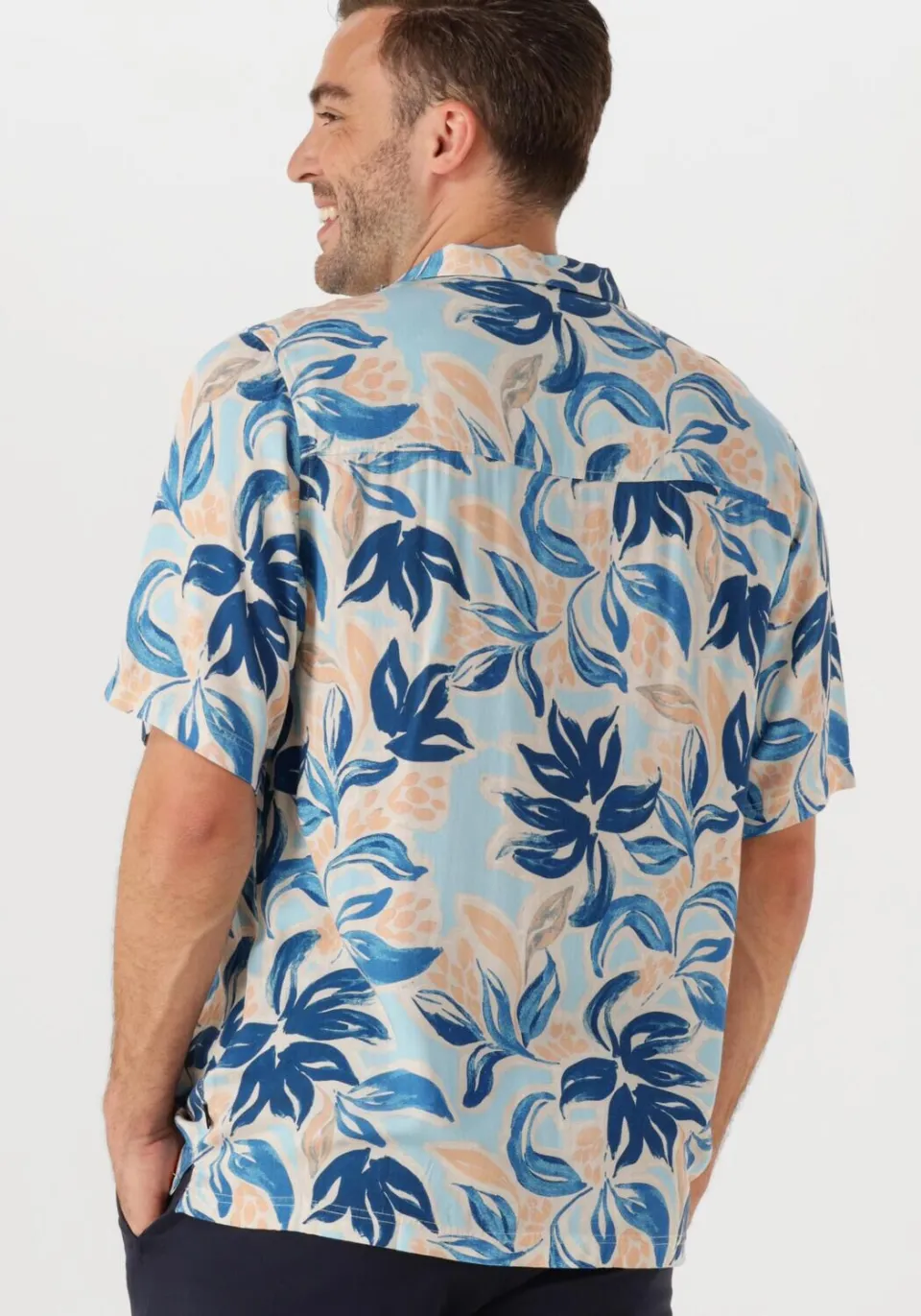 Shiwi Heren Overhemden Men Vic Short Sleeve Shirt Floral Leafs - Multi, foto 3