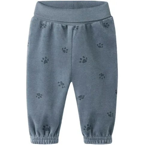 NAME IT BABY babybroek met print blauw