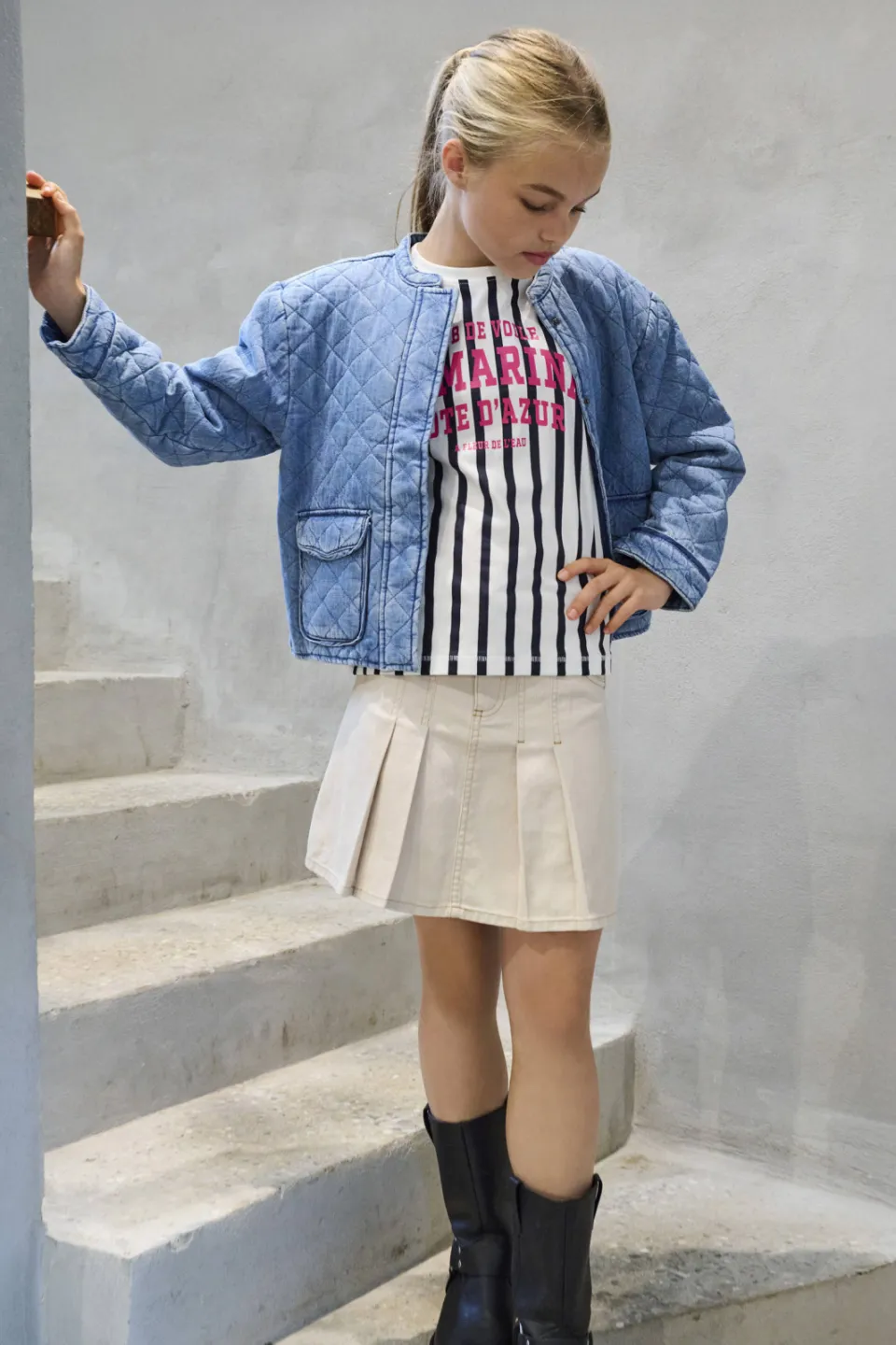 Only KIDS GIRL denim jas light blue denim