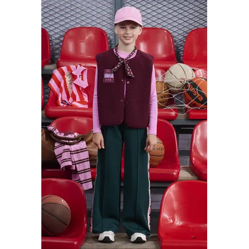 Z8 Karlijn wide leg joggingbroek groen roze wit, foto 4