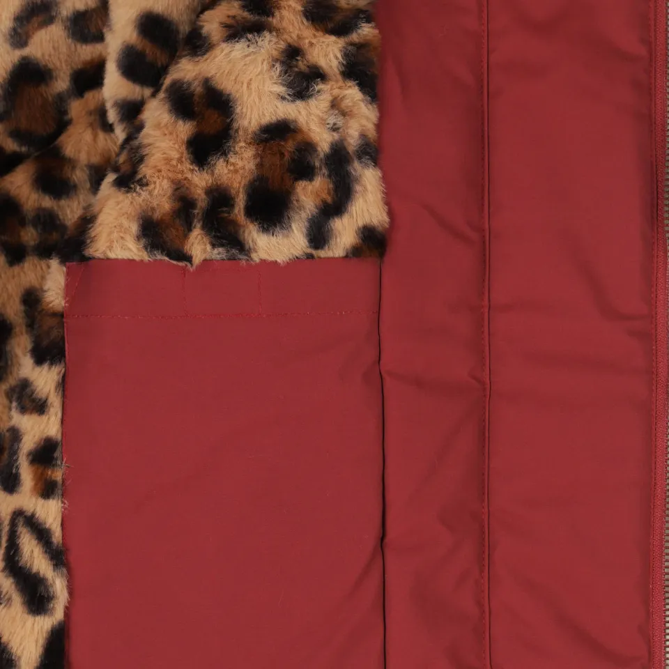 Tumble 'n Dry winterjas met panterprint donkerrood, foto 5