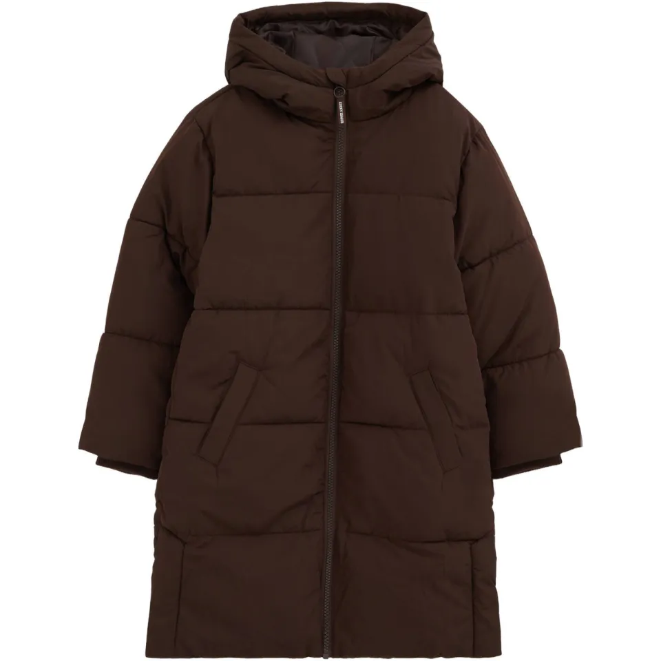 WE Fashion gewatteerde winterjas donkerbruin, foto 2