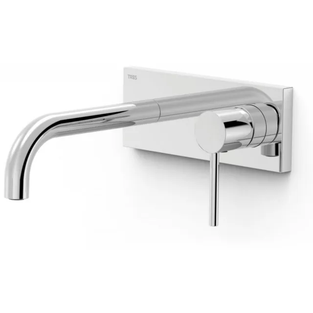 Tres Study Exclusive inbouw wastafelmengkraan met afdekplaat chroom