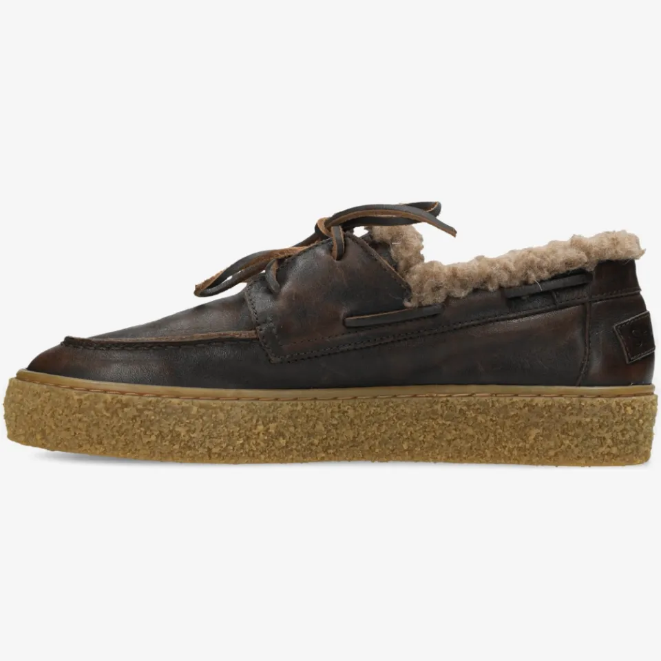 Shabbies Amsterdam Chewy Moccasin sneaker donkerbruin, foto 2