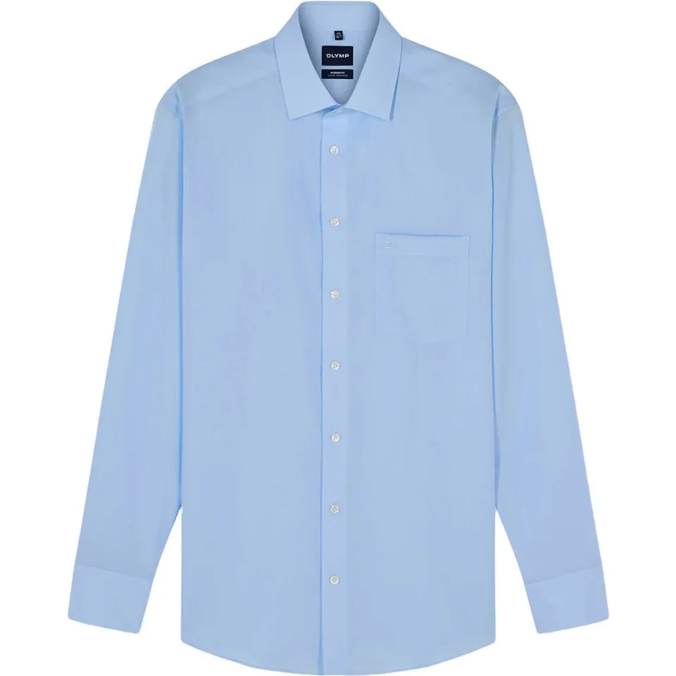 Olymp zakelijk overhemd poplin Luxor modern fit lichtblauw blauw, foto 2