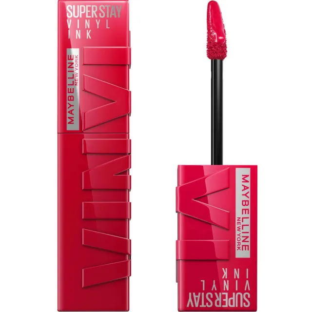 Maybelline New York SuperStay Vinyl Ink lippenstift 50 Wicked rood