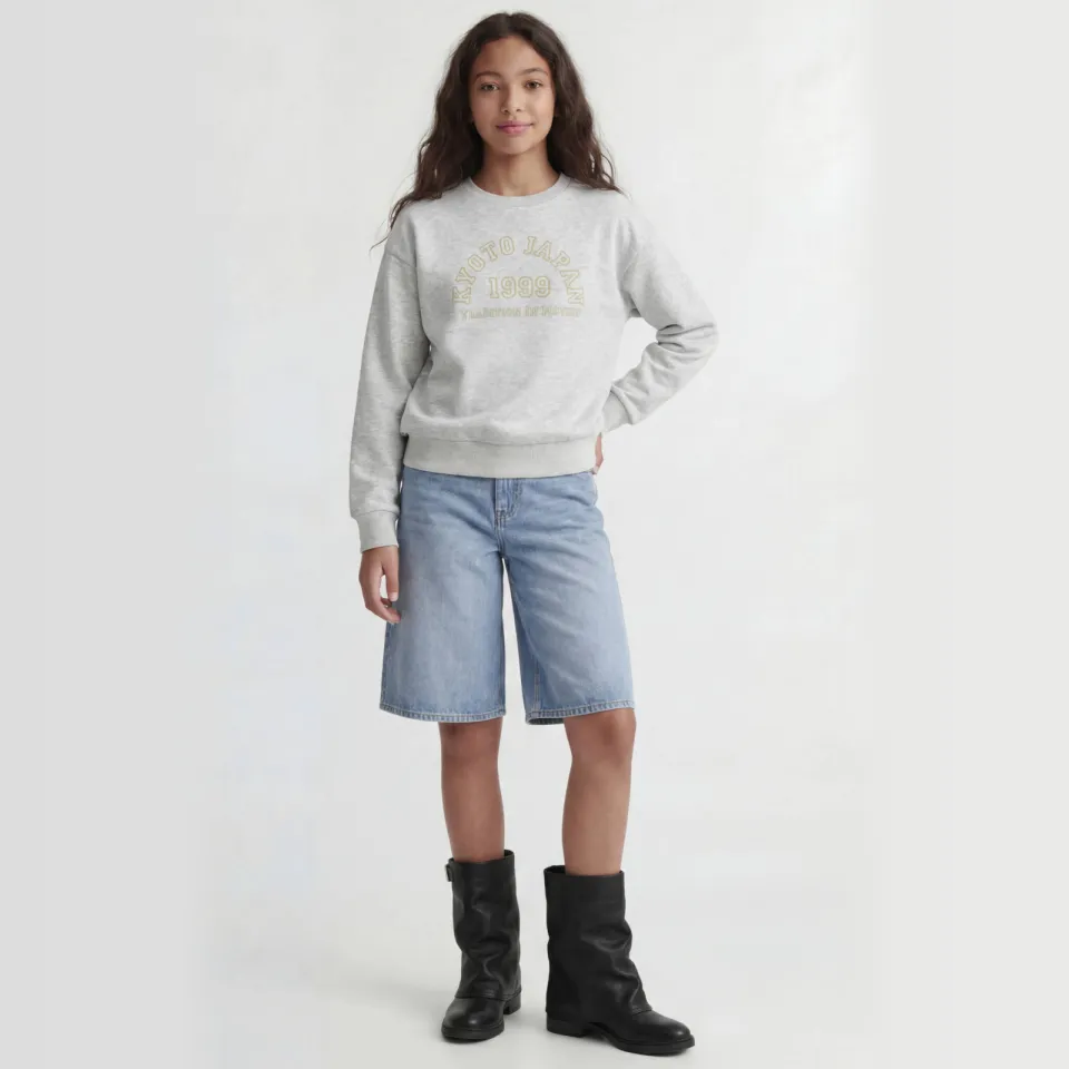 JJXX GIRL sweater met tekst - grijs, foto 3