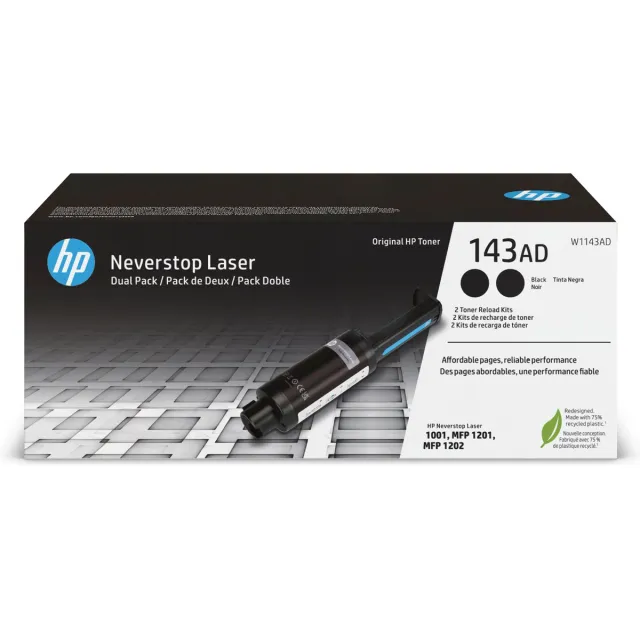 Hp 143AD twee originele zwarte Black