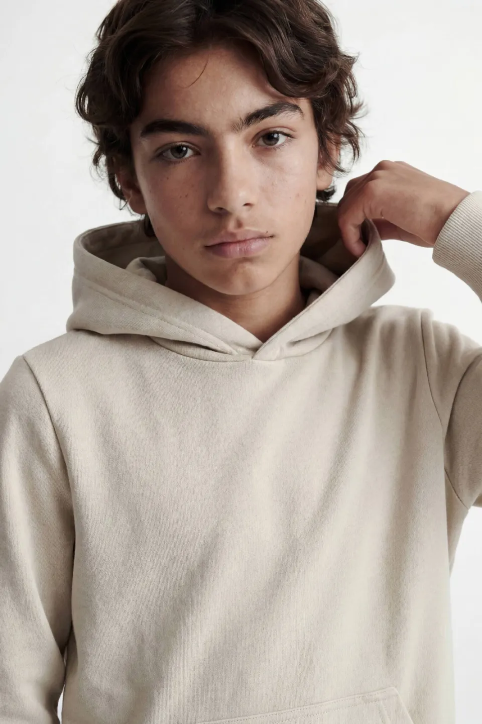 Jack & Jones JUNIOR hoodie JJEBRADLEY ecru, foto 5