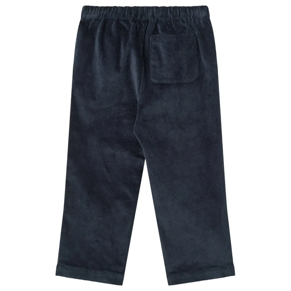 Copenhagen Colors regular fit corduroy casual broek donkerblauw, foto 3