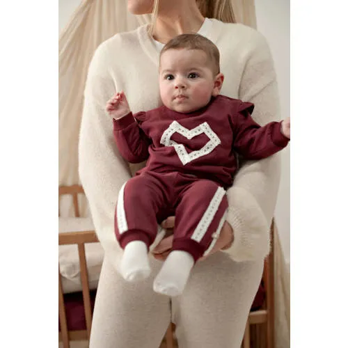 Feetje sweater My Little Love - bordeaux/wit, foto 6