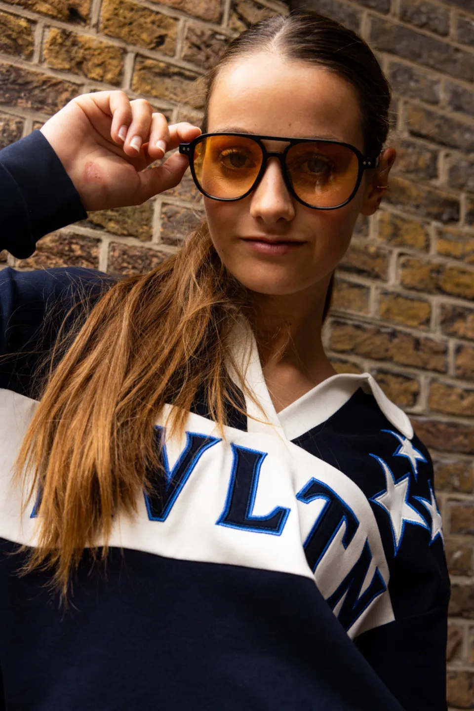 LOOXS 10sixteen boxy sweater donkerblauw donkerblauw/wit, foto 6