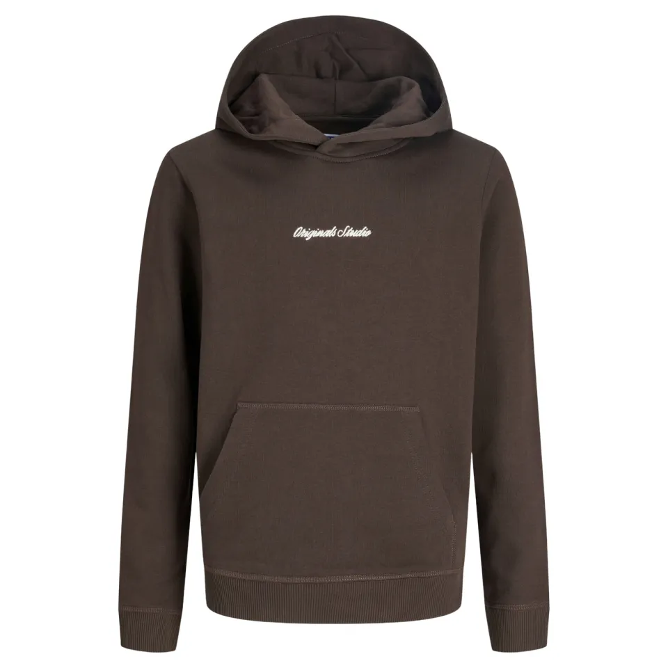 Jack & Jones JUNIOR hoodie donkerbruin bruin, foto 2