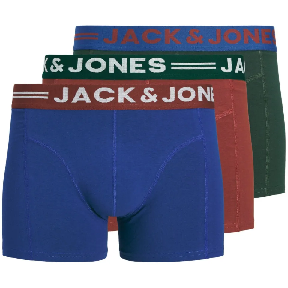 Jack & Jones boxershorts (set van 3) blauw/donkerrood/groen, foto 3