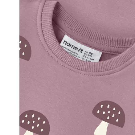 NAME IT BABY sweater met borduursels en print - roze, foto 3
