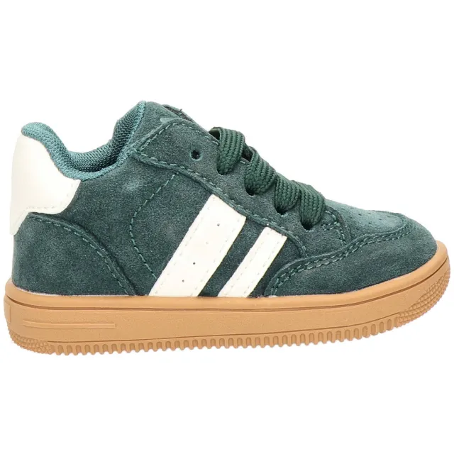 Nelson Kids suède sneakers - donkergroen