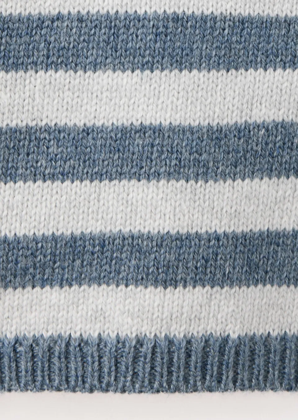 Mango Kids rechtvallende gebreide gestreepte trui - middenblauw/lichtblauw, foto 7