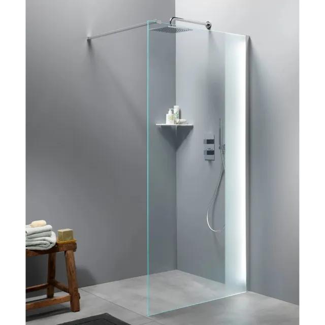 Boss & Wessing Inloopdouche BWS Free Time 120x200 cm Timeless Coating Met Strook Matglas Chroom