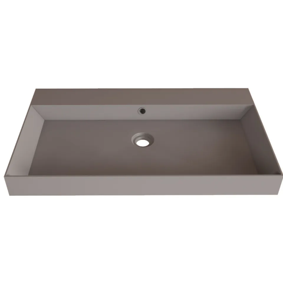 Gliss Design Lako wastafel 80 cm 1 kraangat mat leigrijs
