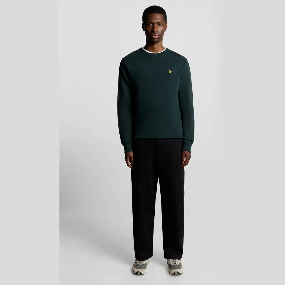 Lyle & Scott regular fit sweater - donkergroen, foto 3