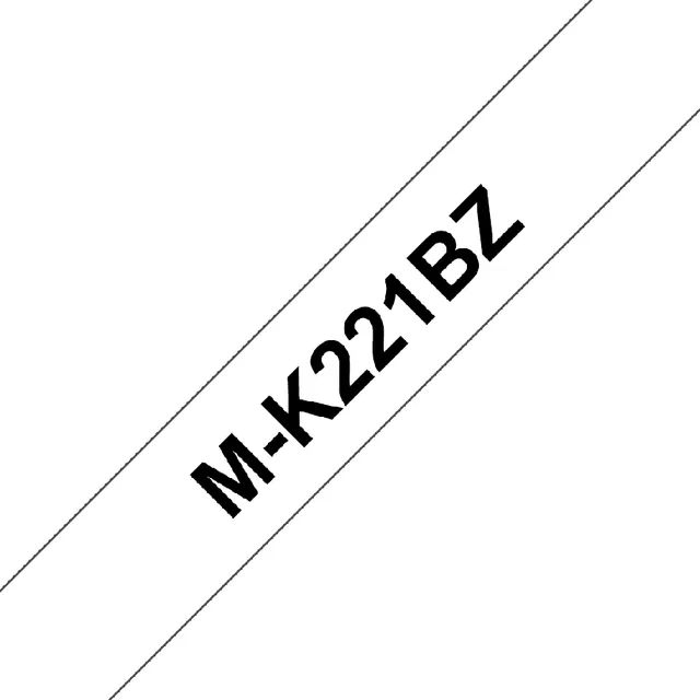 Brother Labeltape brother p-touch m-k221bz ongelamineerd 9mm zwart op wit