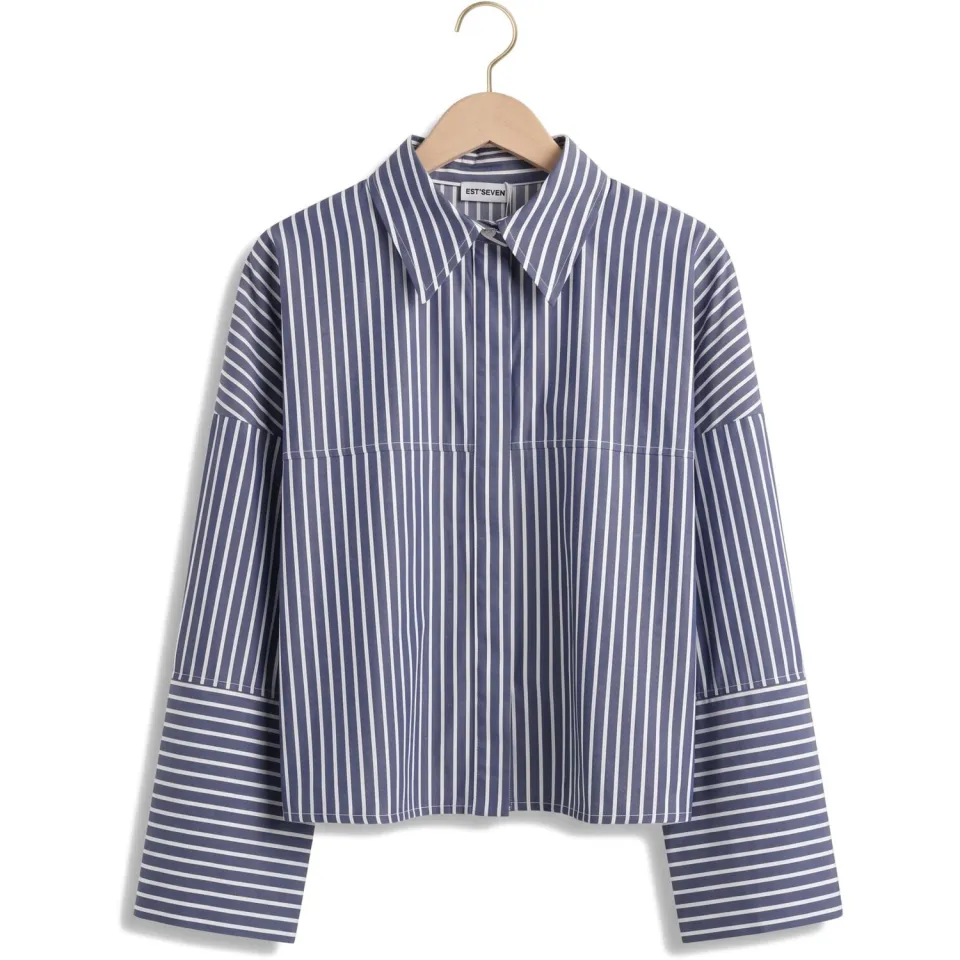 Est'seven Varissa blouse blauw, foto 2