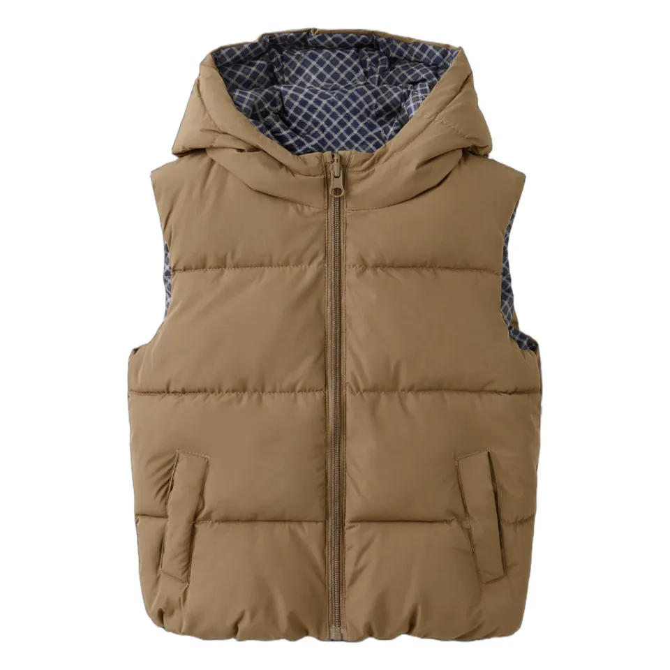 Mango Kids omkeerbare bodywarmer blauw, foto 2