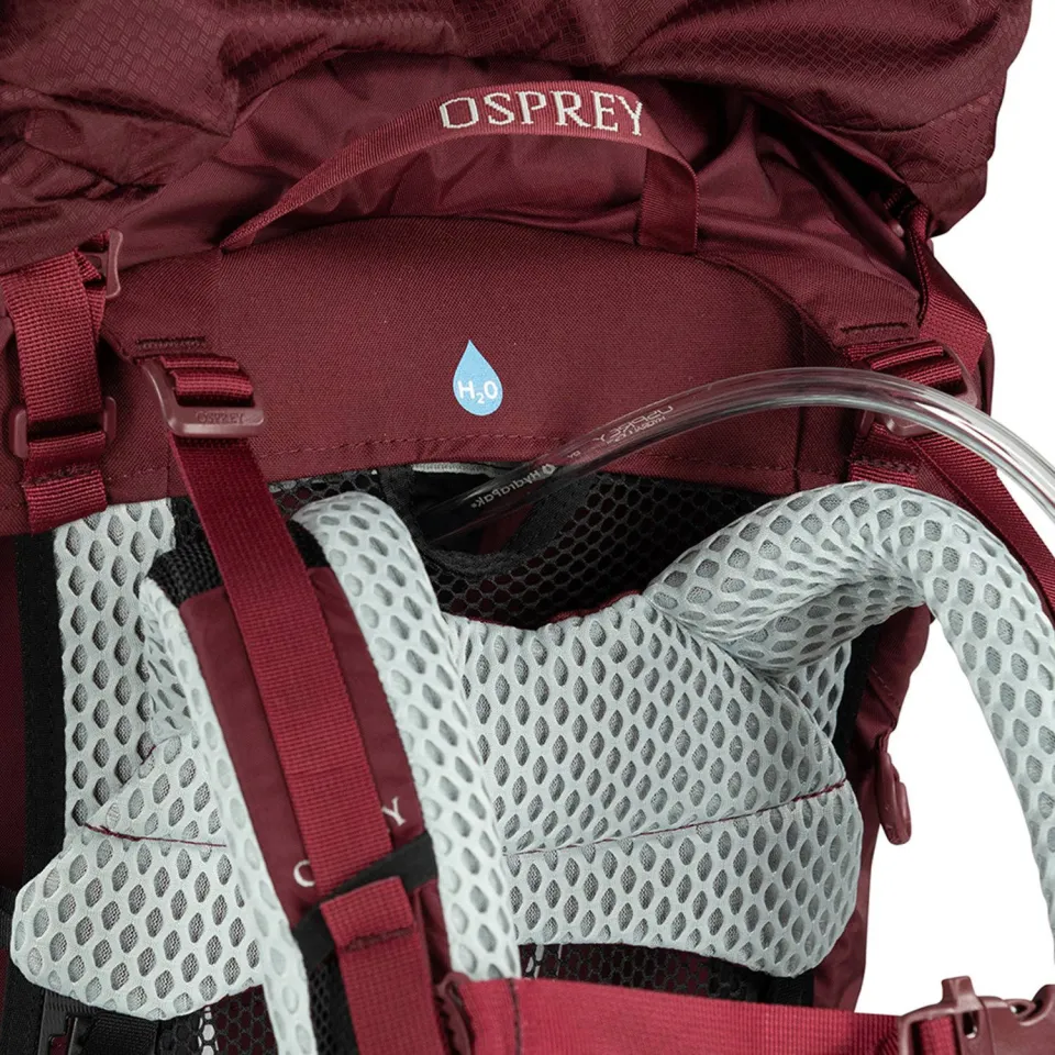 Osprey Aura AG LT 65 trekkingrugzak donkerrood, foto 7