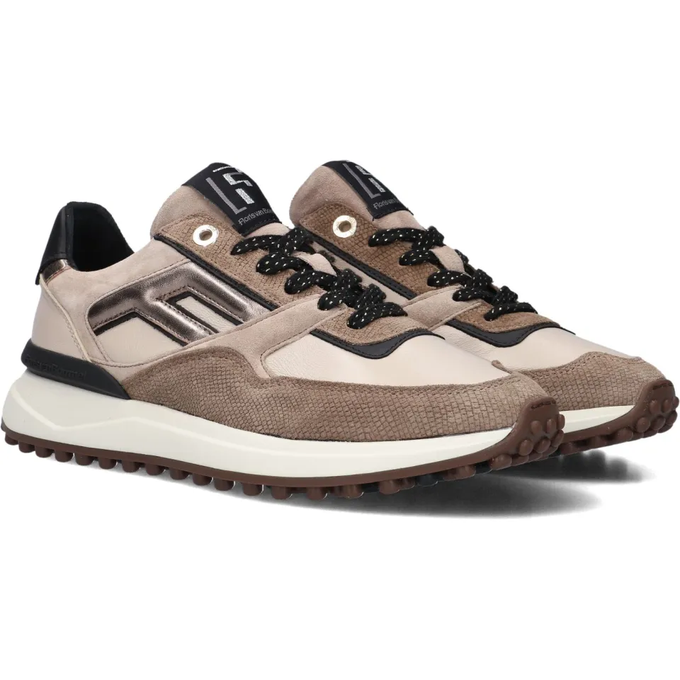 Floris Van Bommel Dames Sneakers Sfw-10128 Noppi - Taupe, foto 2