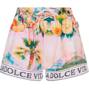 Retour Jeans korte broek roze all-over print Roze/multicolor