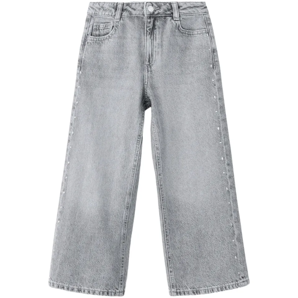 Mango Kids culotte jeans met studs - grey denim, foto 2