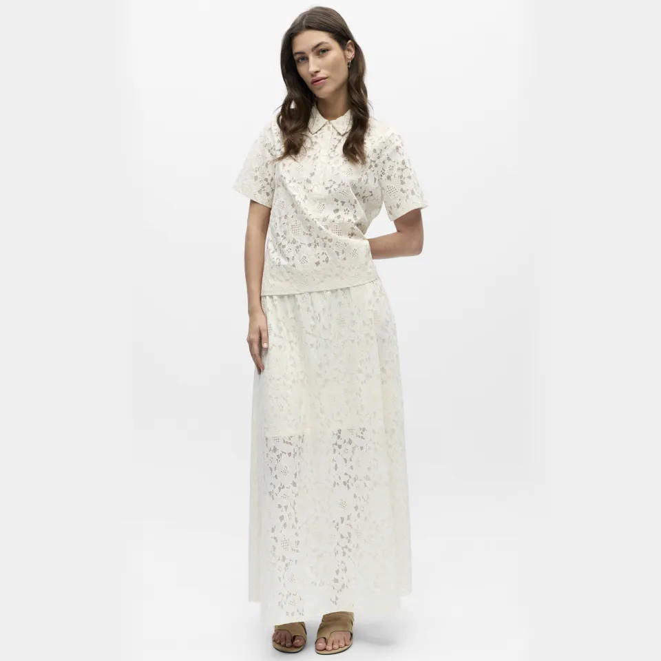 Object Bianca polo top ecru