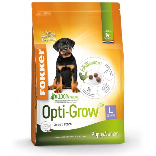Fokker Opti-Grow L puppy/junior hondenvoer 2,5 kg