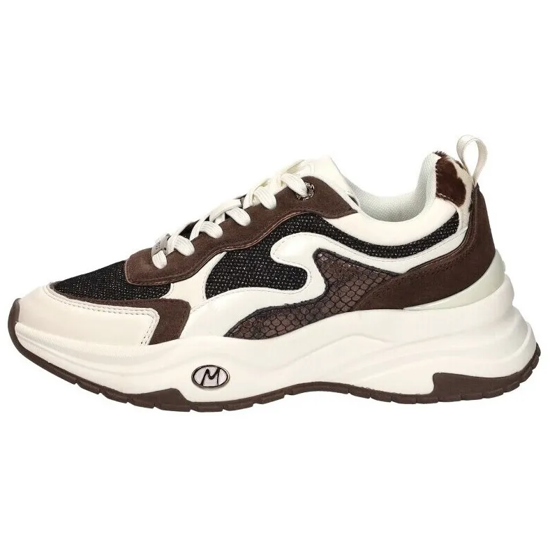 Mexx Palma Ora chunky sneakers wit/bruin, foto 2
