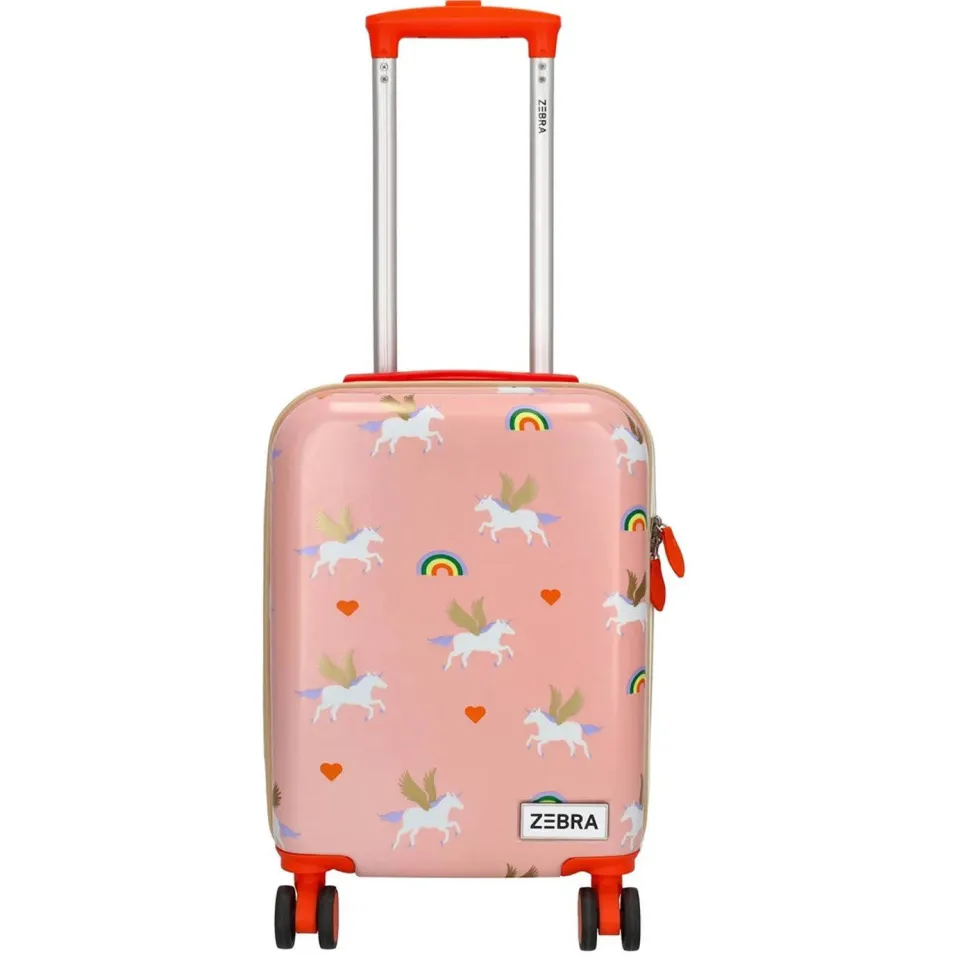 Zebra Trends trolley met all-over print 46 cm. roze