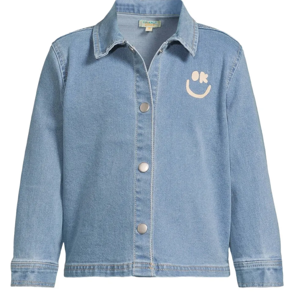 Orange Stars denim overhemd met print - lichtblauw, foto 2