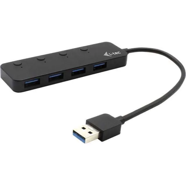 i-tec Metal USB 3.0-hub 4 poorts met aan/uit schakelaars