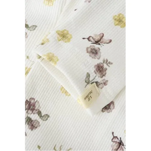 Lil' Atelier MINI slim legging ecru bloemenprint, foto 3