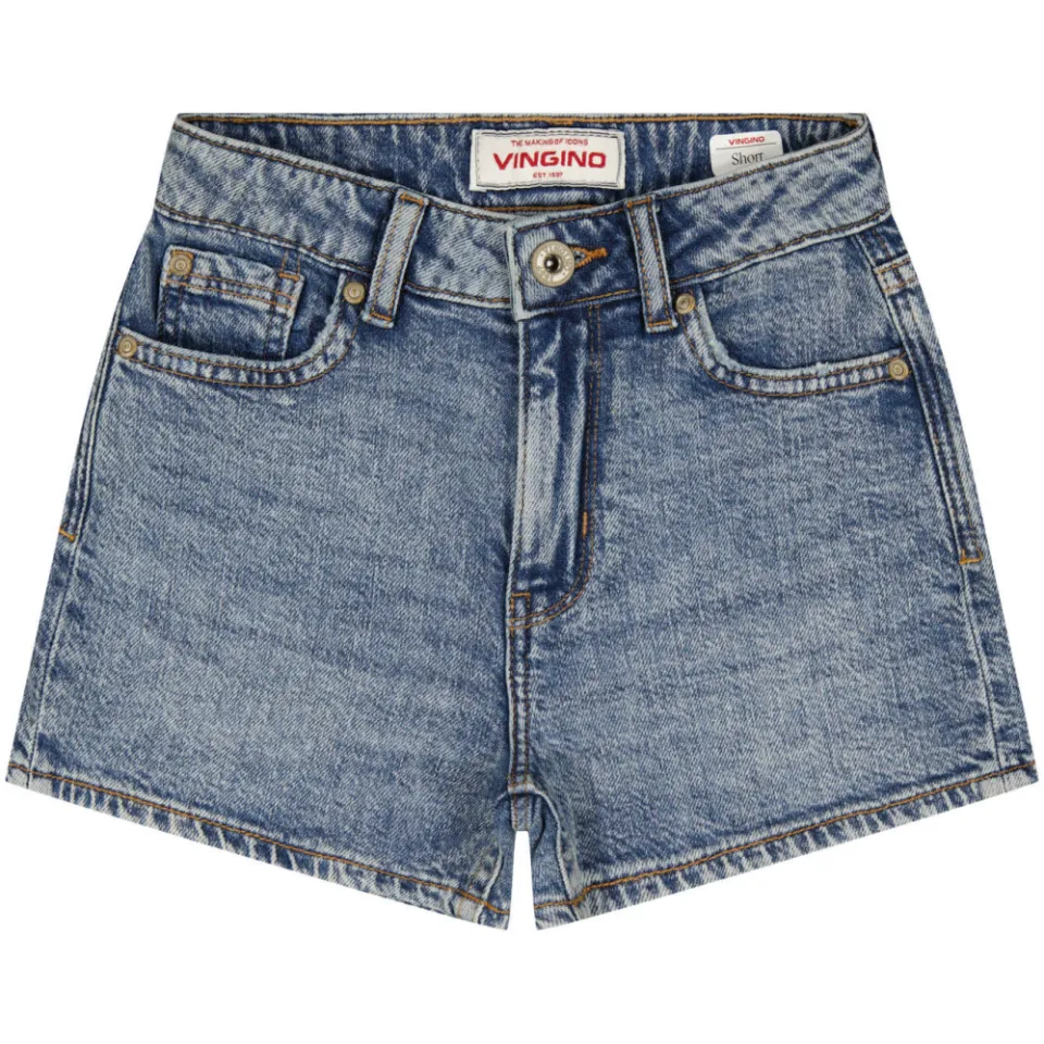 Vingino regular jeansshort medium blue, foto 2